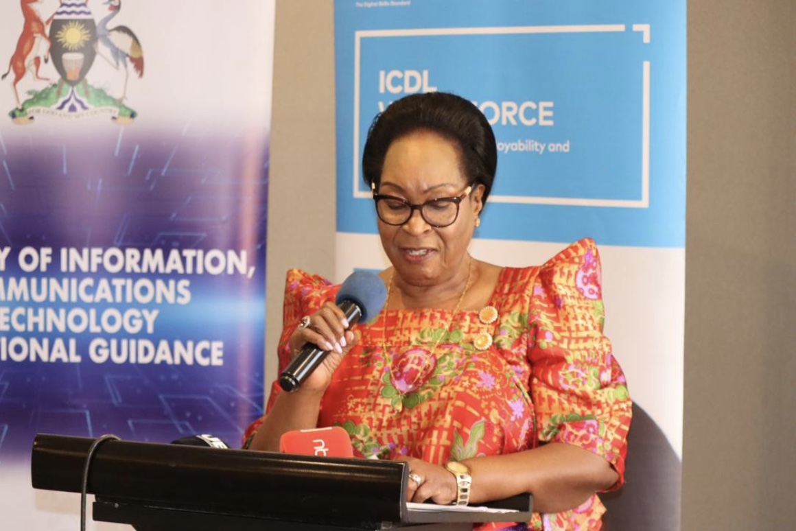 Hon. Joyce Nabbosa Ssebugwawo, the State Minister of ICT 