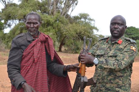 Joint Security Hands Over Livestock as Turkana Surrender Guns in Moroto District.