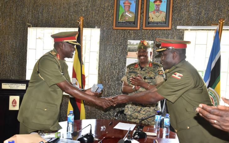 You are welcome even when the tide is high, Maj Gen Kyanda to Outgoing Chief Comptroller Finance